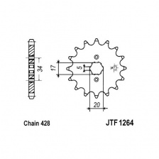 Звезда передняя JTF 1264